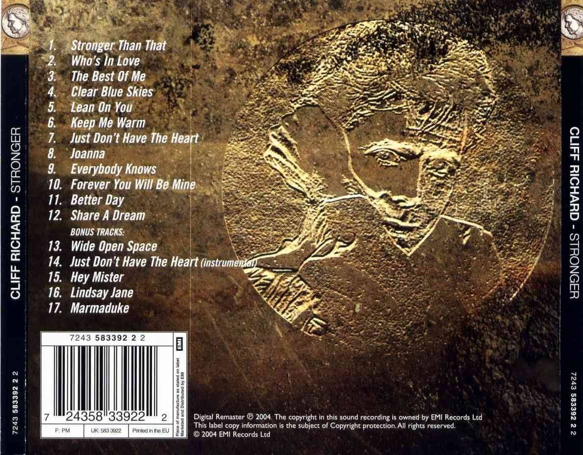 Cliff Richard Stronger : Back